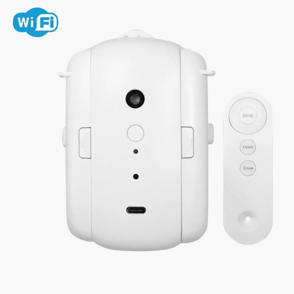 

Tuya WIFI Smart Wireless Automatic Curtain Opener Rechargeable Bluetooth Curtains Switch Robot Remote Control Alexa Google Home