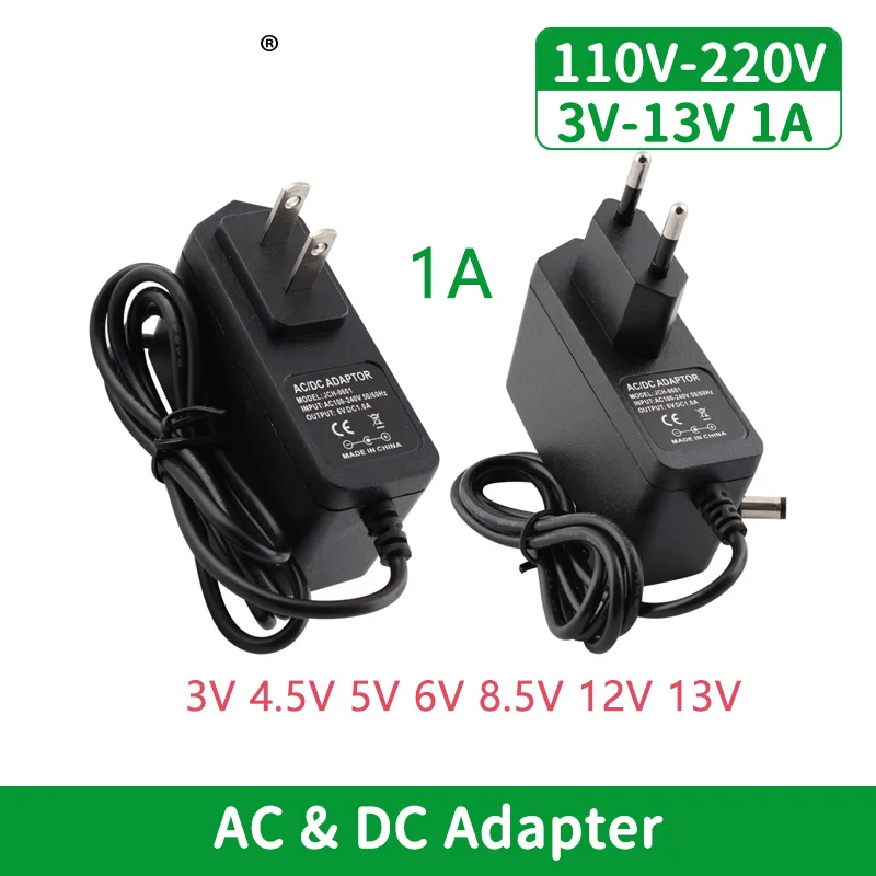 Universal 12V Power Adapter AC 220V To 3v 4.5v 5v 6v 8.5v 12v 13v Hoverboard Adapter Led Strip Adapter Charger 12V Power Supply