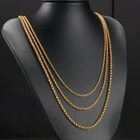316l stainless steel round pearl necklace for women men goldsilver keel chain titanium steel fashion jewelry accessories