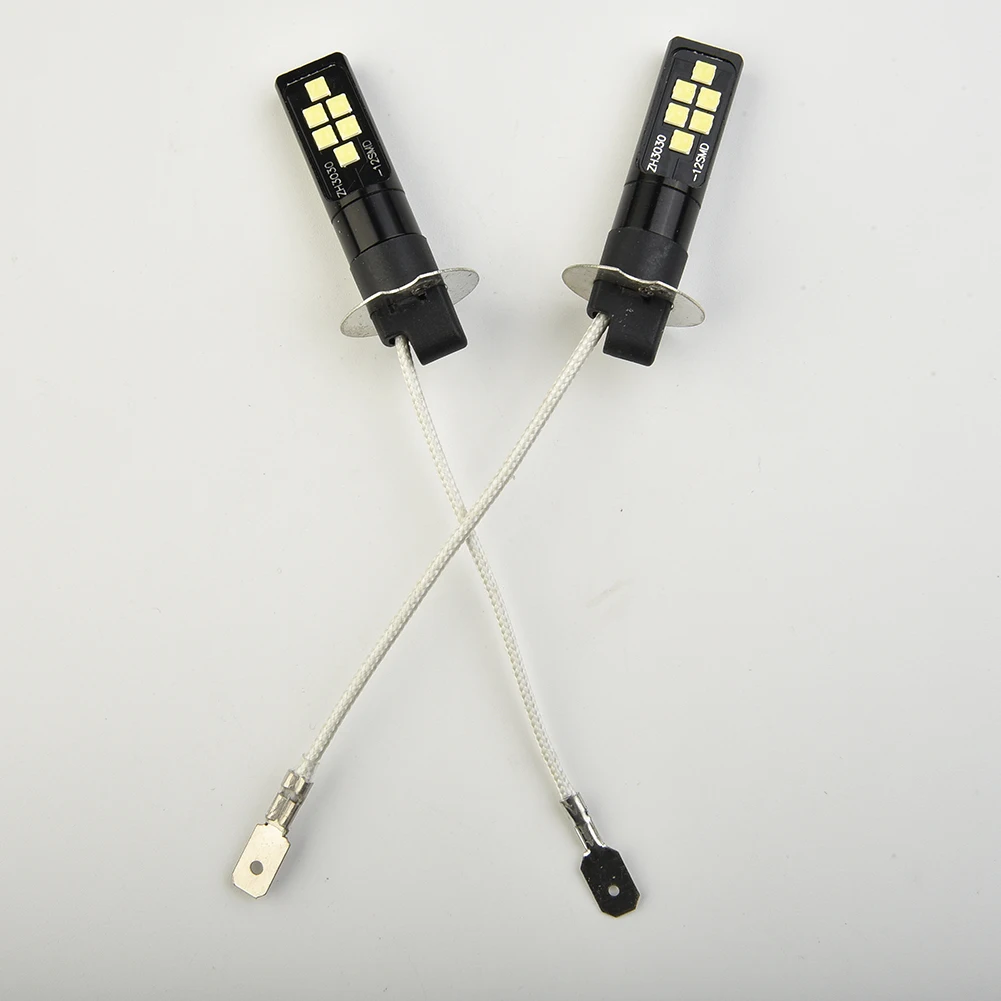

2 шт., Автомобильные светодиодные лампы H3 3030 SMD 6000K