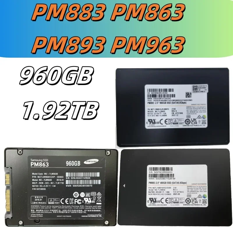 SSD 480 ГБ 960 1 92 ТБ 3 84 PM883 PM863 PM893 MZ-7LH4800 SATA