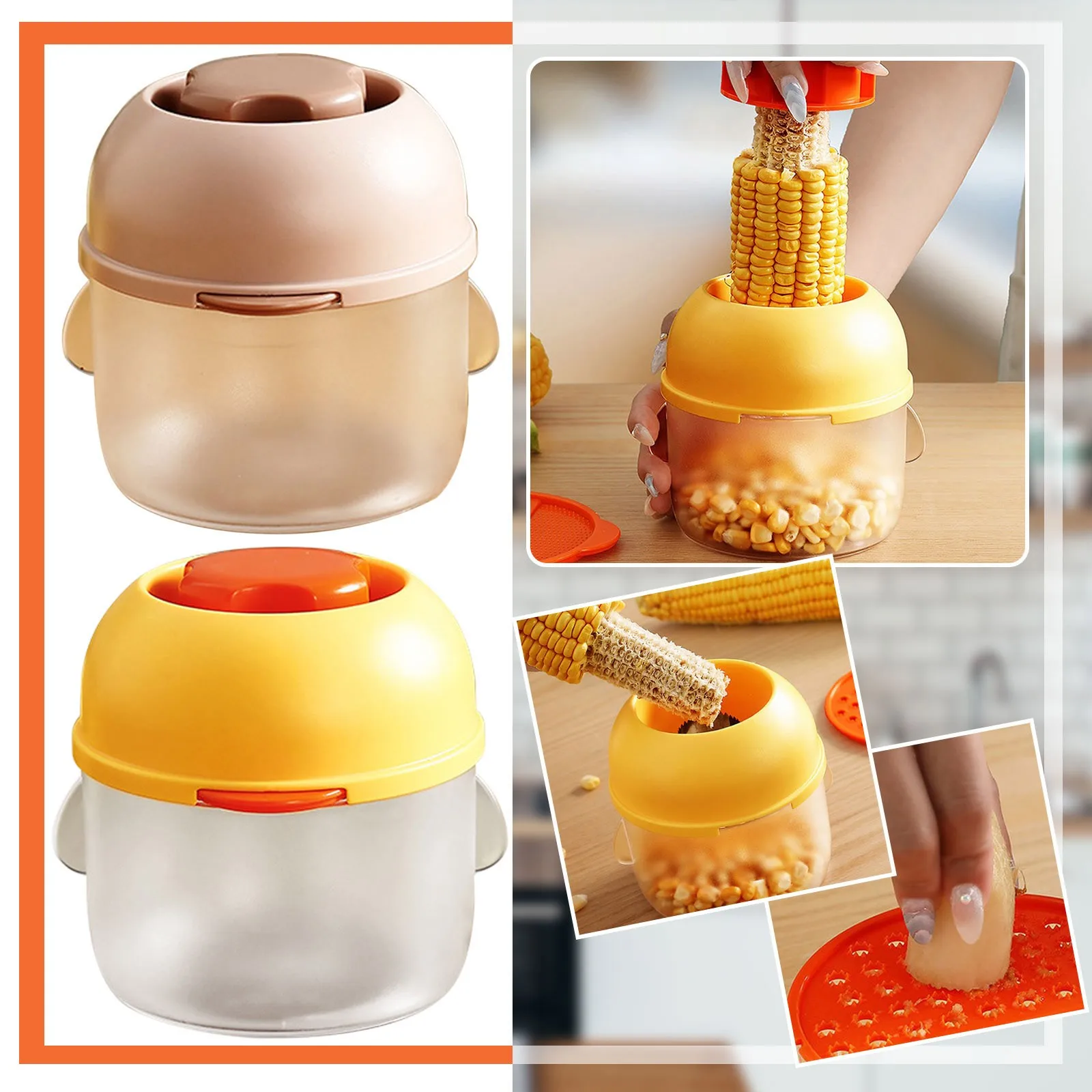 

Рубанок для кукурузы, Многофункциональный кухонный прибор для чистки кукурузы, небольшой кухонный комбайн для чеснока, пюре, лука, травы, ов...