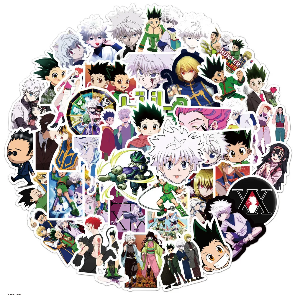 

50 New Hunter X Hunter Graffiti DIY Stickers Luggage Refrigerator Mobile Phone Body Waterproof Stickers Scrapbooking Deco Lable