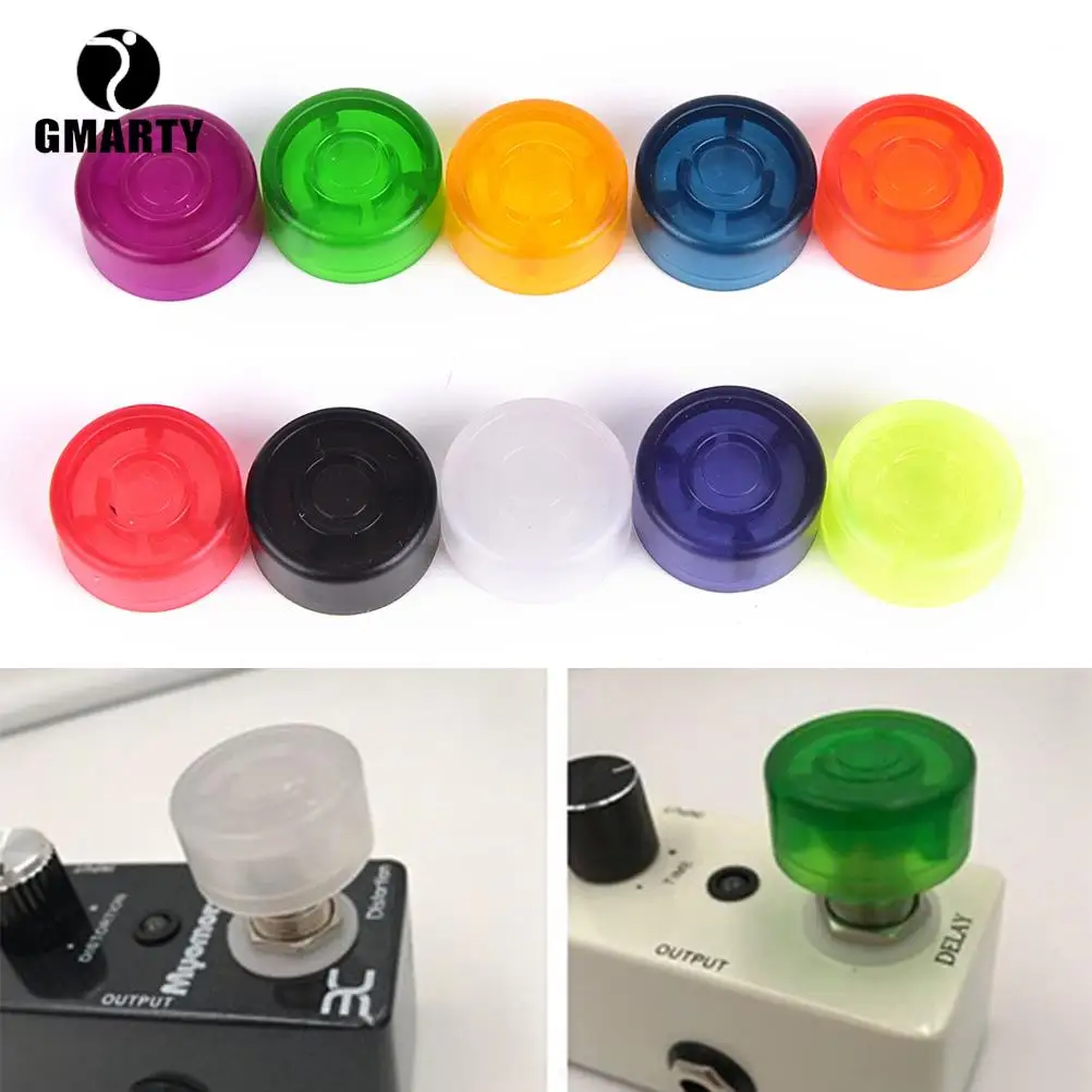 

10pcs Random Color Electric Guitar Effect Pedal Mooer Candy Cover Cap Footswitch Topper Plastic Bumpers For Guitar Effect Pedal