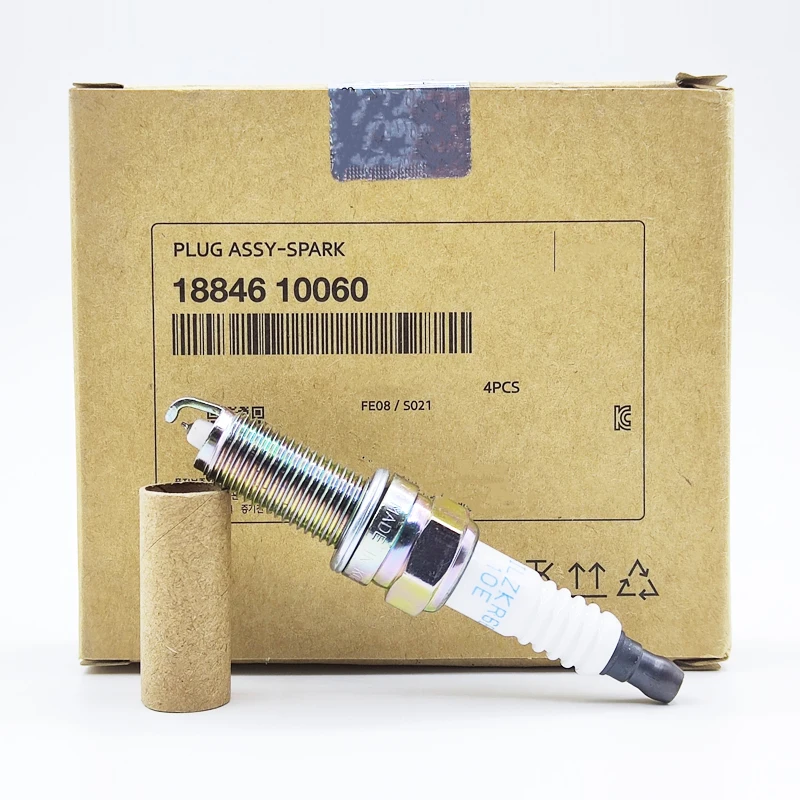 4 шт., Свеча зажигания для Hyundai I30 Solaris Kia Soul Rio Accent Veloster 18846 10060 SILZKR6B10E 4 шт., Свеча зажигания для Hyundai I30 Solaris Kia Soul Rio Accent Veloster 18846 10060 SILZKR6B10E