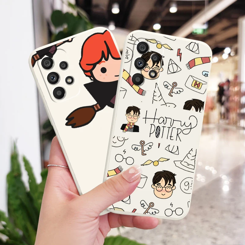 

Liquid Rope Cartoon Cute Potters Wand Harries Phone Case For Samsung A73 A53 A33 A52 A32 A23 A22 A71 A51 A21S A03S A50 A30 5G