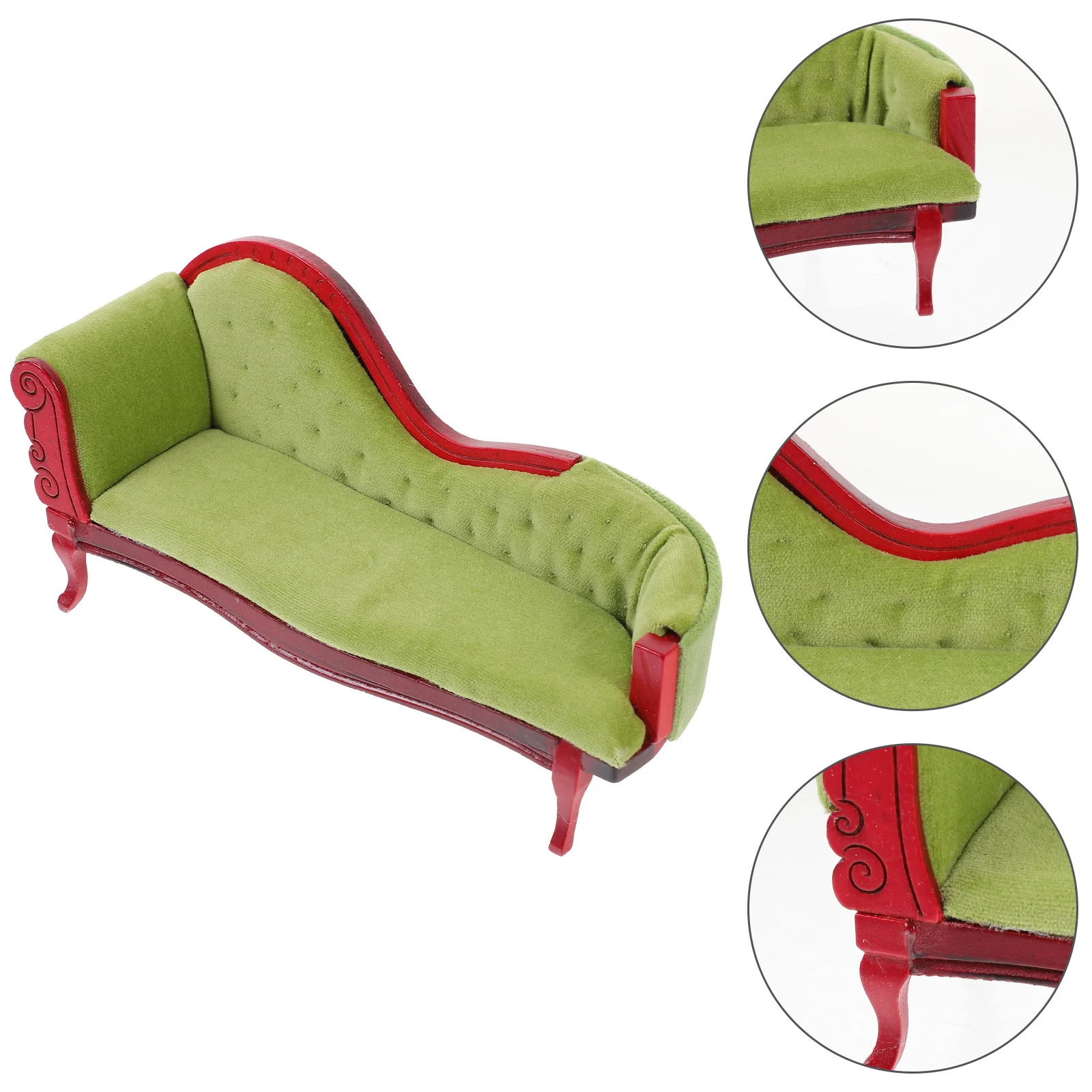 

Miniature House Sofa Mode Vintage Sofa Decor House Furniture Model