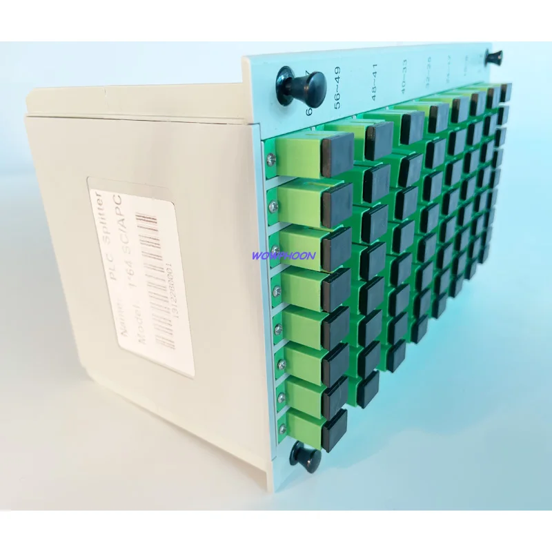 SC APC SC UPC 1X64 Fiber Optic Splitter Box Insert sheet Type Fiber Optical PLC Splitter SC UPC Insertion Splitters 1:64