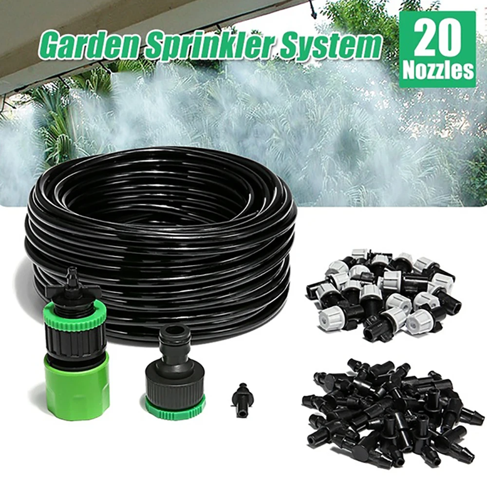 

Drip Automatic Irrigation Suitable For System Irrigation 20m Watering Cooling Garden Kit Device Sprayer Drip Kit Timer For With