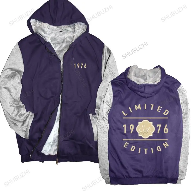 

men winter warm black hoody Funny fleece jackets 1976 Limited Edition Hilarious warm hoodies homme sweatshirt