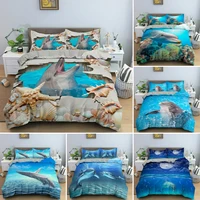 kids duvet cover twin dolphin bedding set ocean animal comforter cover mediterranean style duvet cover dolphin bedding decor