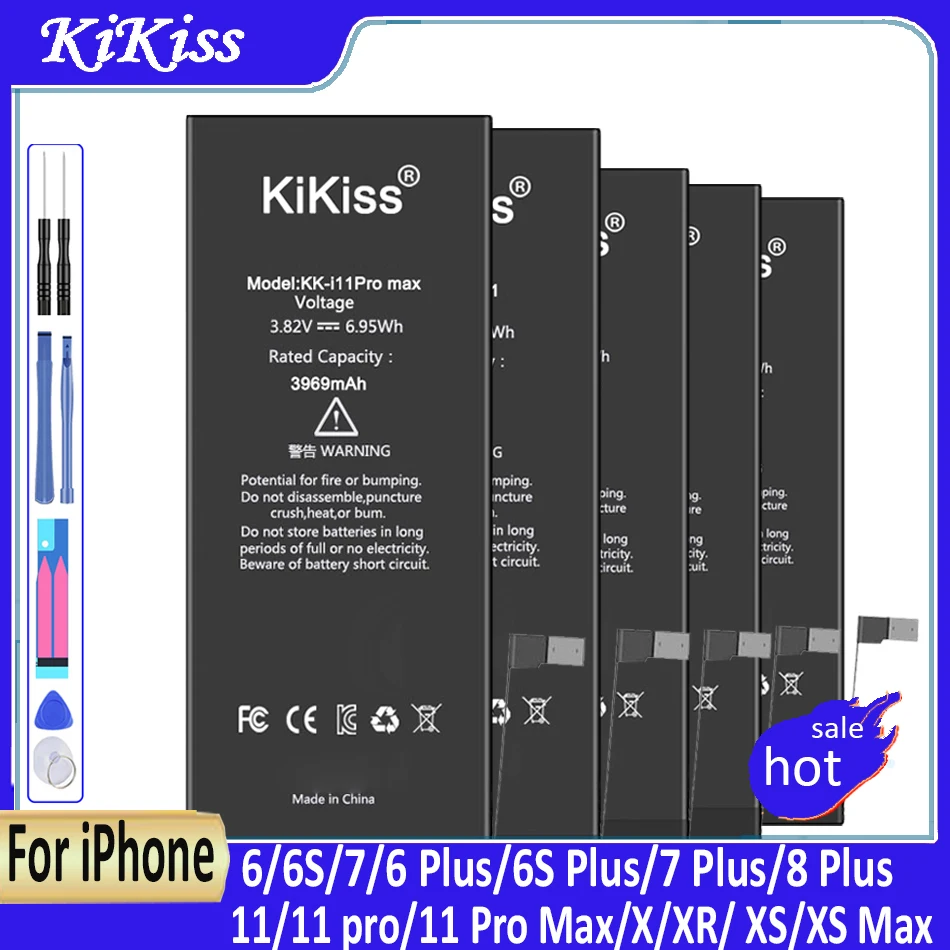 

Battery For iPhone 6S 6 7 8 Plus 7Plus X XR XS MAX Replacement Bateria For iPhone SE SE2 2020 5S 5C 5 11 Pro MAX 11Pro Battery