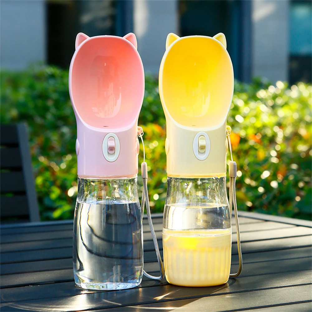 

Portable Dog Drinking Bottle For Small Large Dog Outdoor Walking Pet Travel Feeder Water Bowl Cat Puppy Food and Water Container
