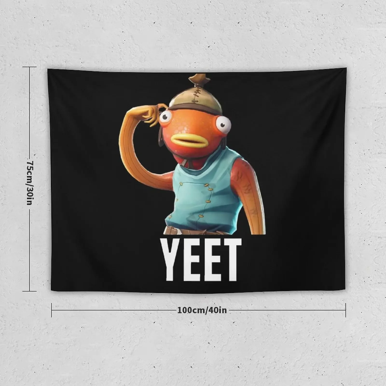 Yeet гобелен из кожи в виде рыбьей палочки милый Декор для комнаты украшение стен