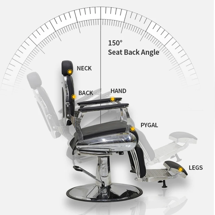 Лидер продаж золотая полка коричневое кожаное ретро-перукарское кресло с