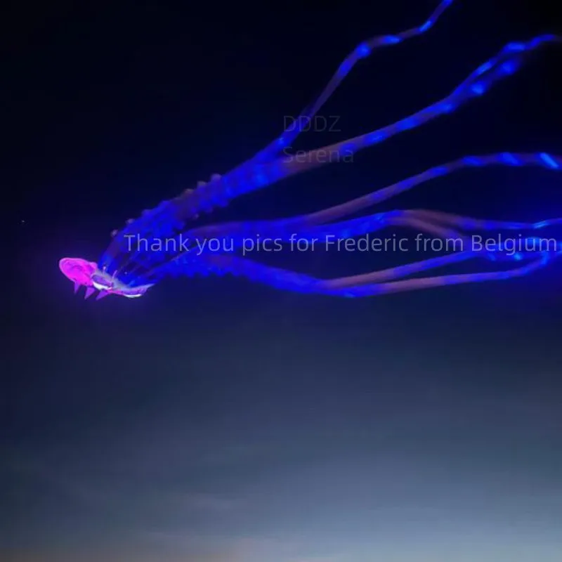 Воздушный змей для шоу 18m светодиодный octopus Большой Мягкий надувной летающие с