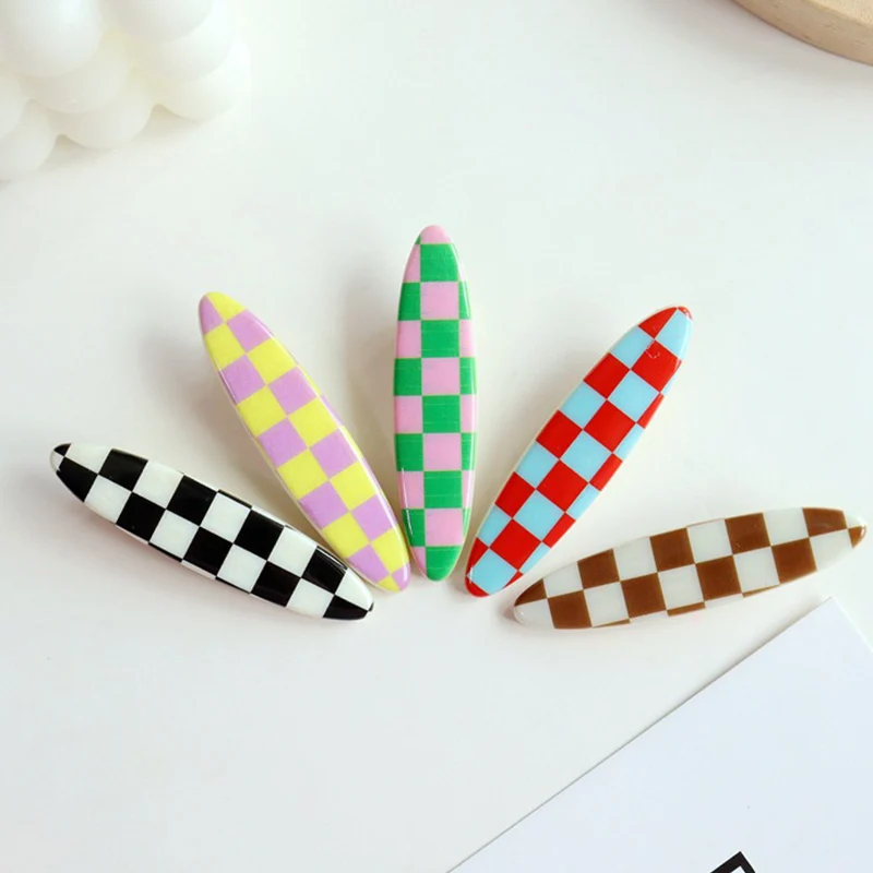 

New Fashion Plaid Hair Claws Elegant Acetate Hair Clips Hairpins Barrette Headwear For Women Girls Hair Accessories Gifts 2023