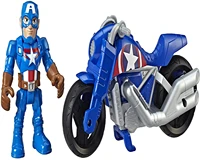 marvel captain america figure for child marvel super hero adventures 5 inch figure and motorcycle set collectible toys for kids