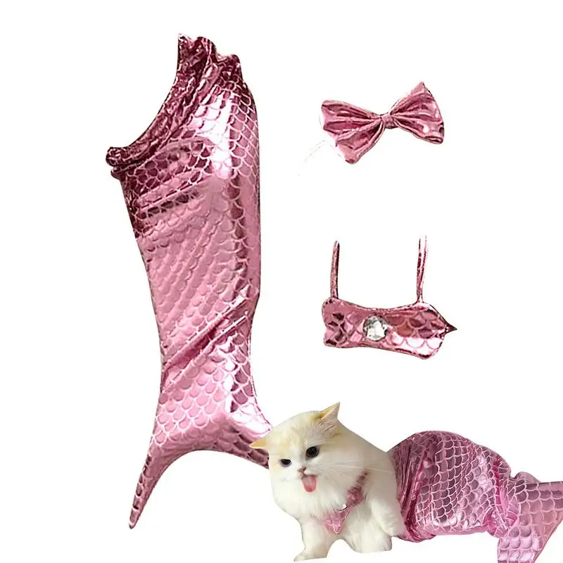 Милая юбка-русалка для домашних животных креативная одежда на Хэллоуин платье