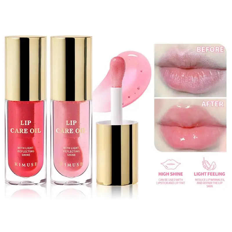 

Lip Gloss Oil Clear Crystal Lip Gloss Nourishing Moisturizing Lip Plumper Gloss Long Lasting Lip Balm For Chapped Dry Lips