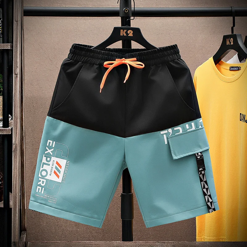 

Летние модные повседневные шорты 2023, уличная одежда, короткие брюки в стиле пэчворк, Молодежные спортивные брюки, Джоггеры в стиле хип-хоп с эластичным поясом