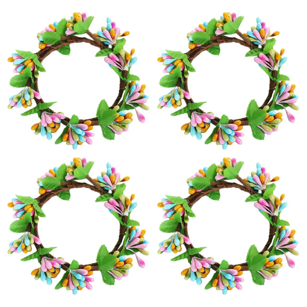 

Tea Decorative Wreath Door Wall Pendant Simulation Garland Easter Outdoor