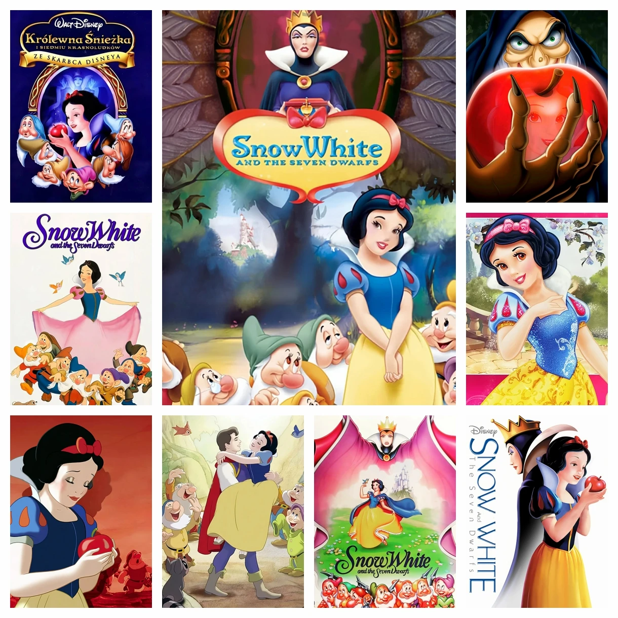 5D Diamond Art Painting Kit Полный Круглый Дрель Набор Для Вышивки Крестом Disney Белоснежка