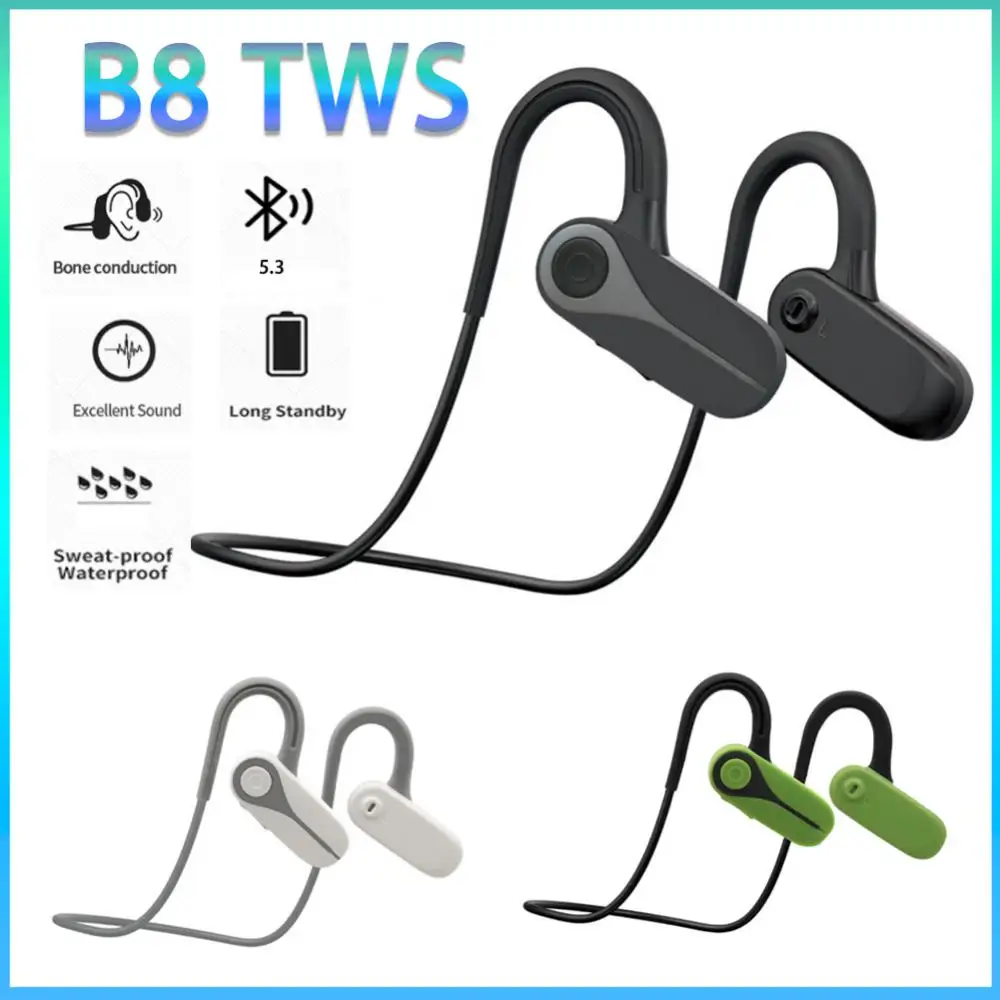 

Bluetooth-наушники B8 5,3 с костной проводимостью, водонепроницаемые, с микрофоном
