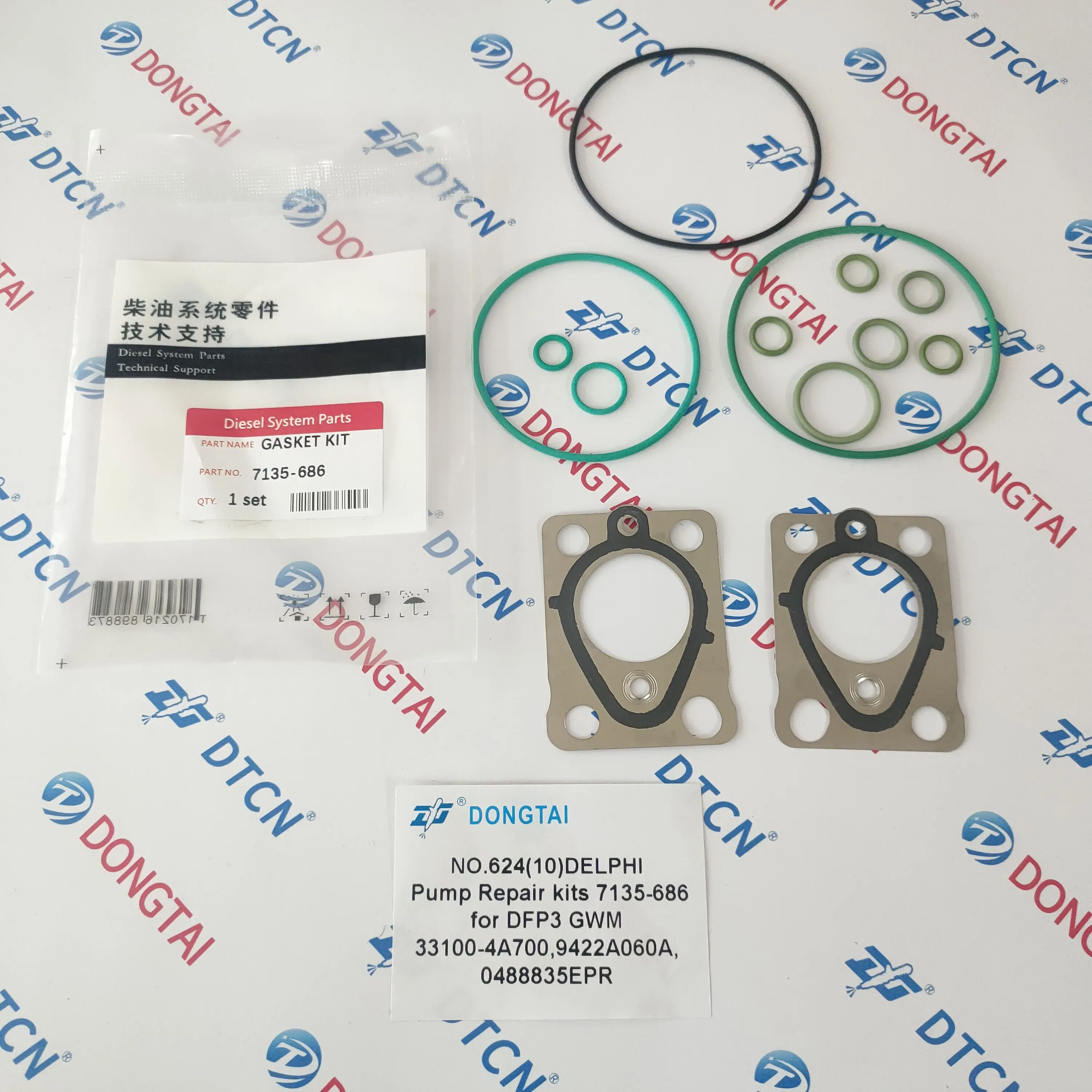 NO.624(10) Ремкомплекты насосов дизельного топливного двигателя 7135-686 для насоса Delphi
