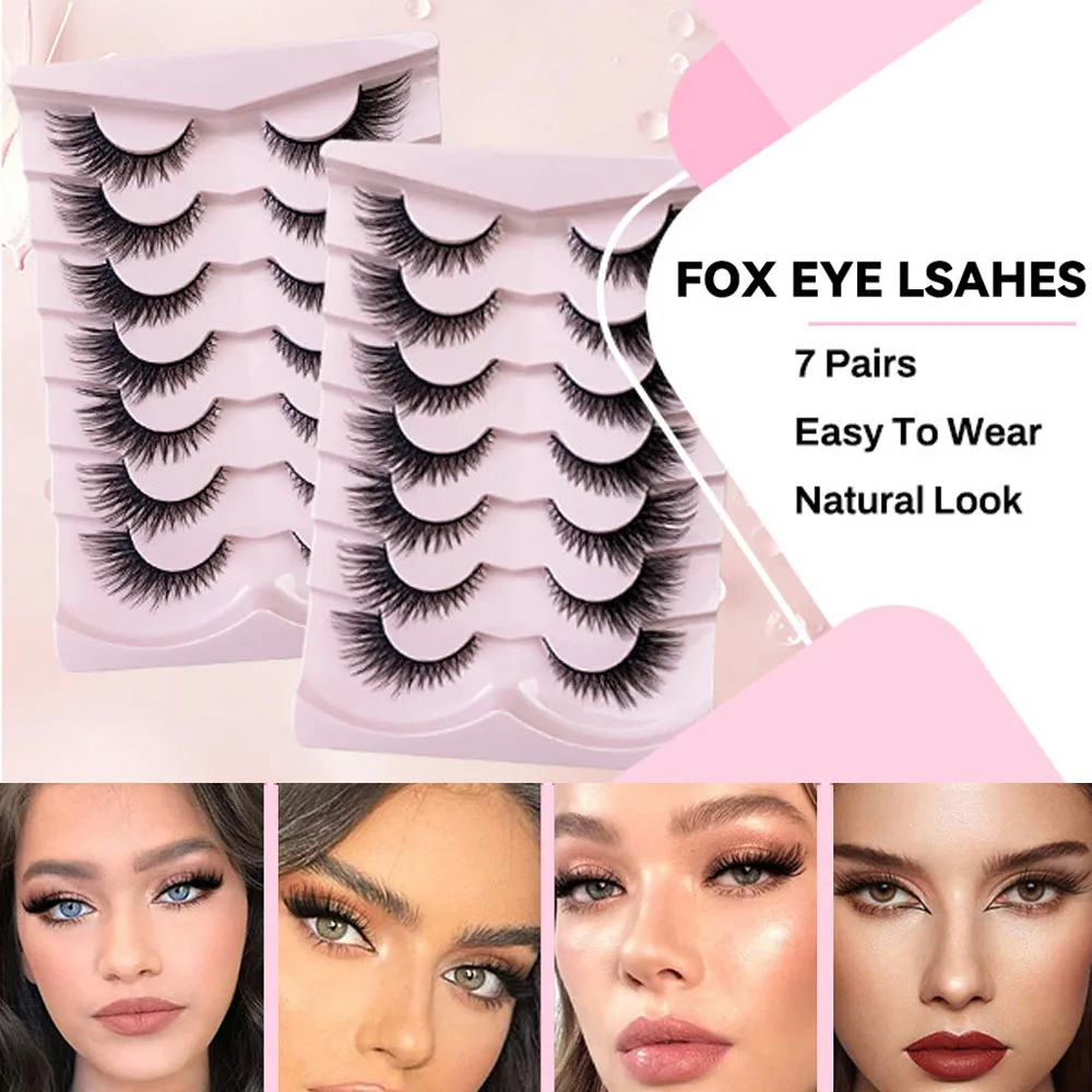 7 пар ресницы для наращивания кошачий глаз