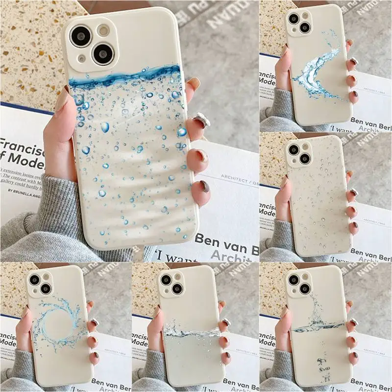 

Kiyoe Sea Wave Water Splash Phone Case For Iphone 7 8 Plus X Xr Xs 11 12 13 Se2020 Mini Mobile Iphones 14 Pro Max Case