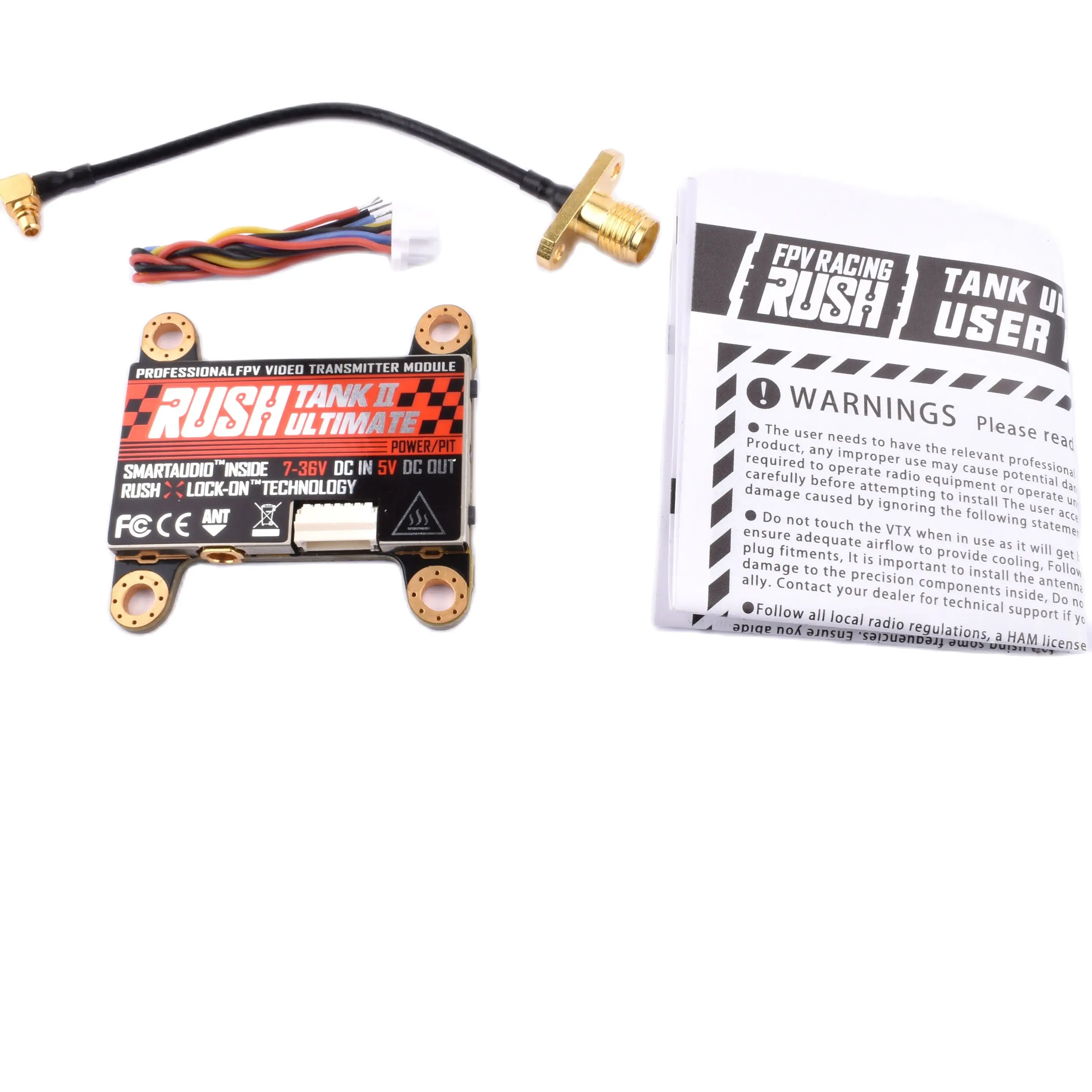 

Раш Танк II 5,8G 48CH Raceband Питер/25-800 МВт переключаемый 2-8S VTX для RC FPV Racing Freestyle Nazgul5 Tyro129