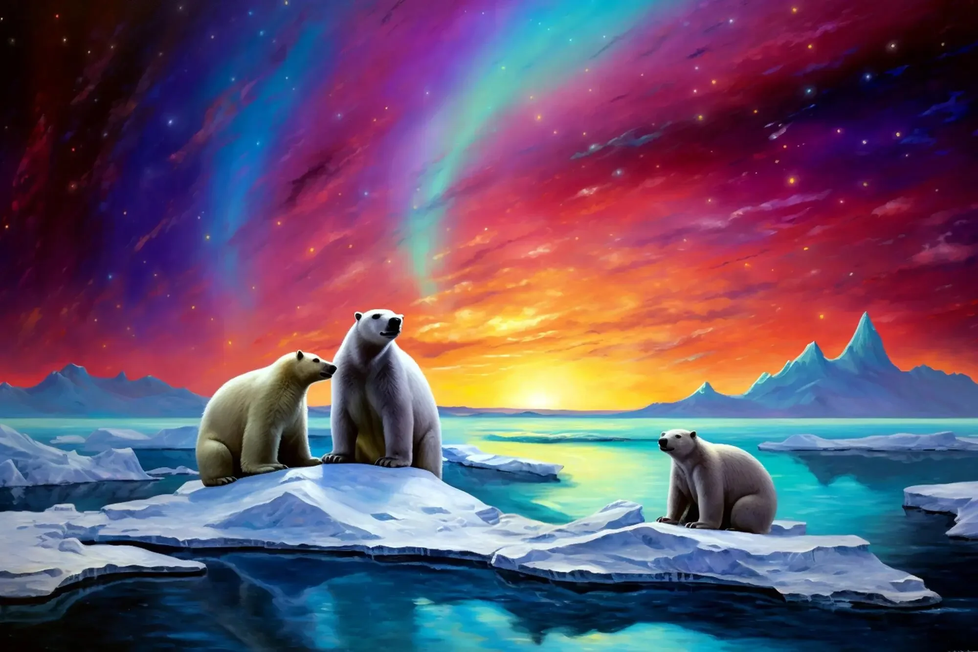 

Sunature AB Diamond Painting Art Full Square Round Drills Polar Light Bear Diamond Painting Kits (5-10 AB Colors)