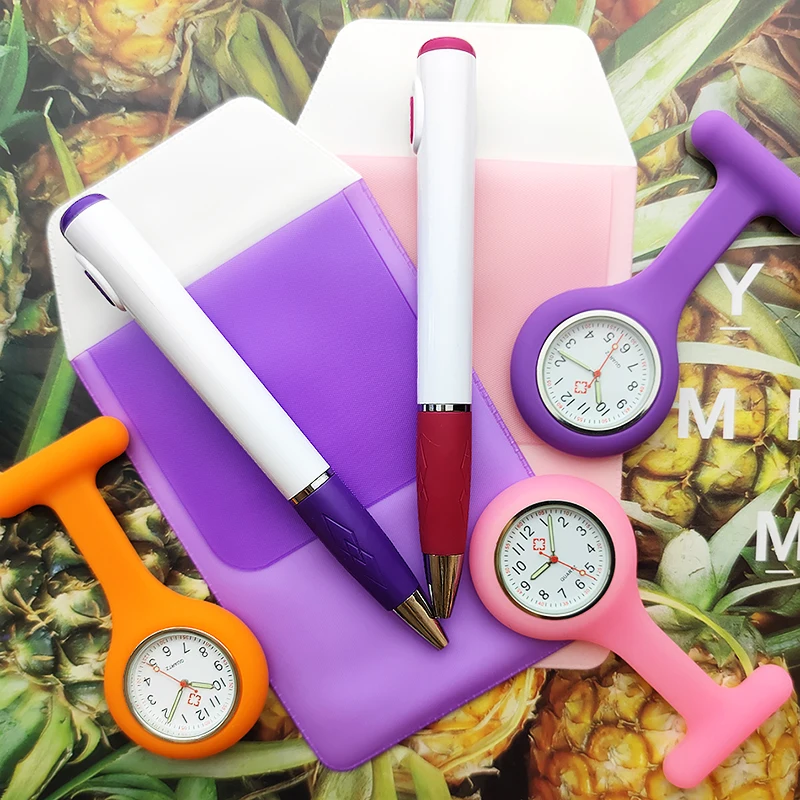 Силиконовые часы для медсестер с чехлом-карандашом светильник онариком