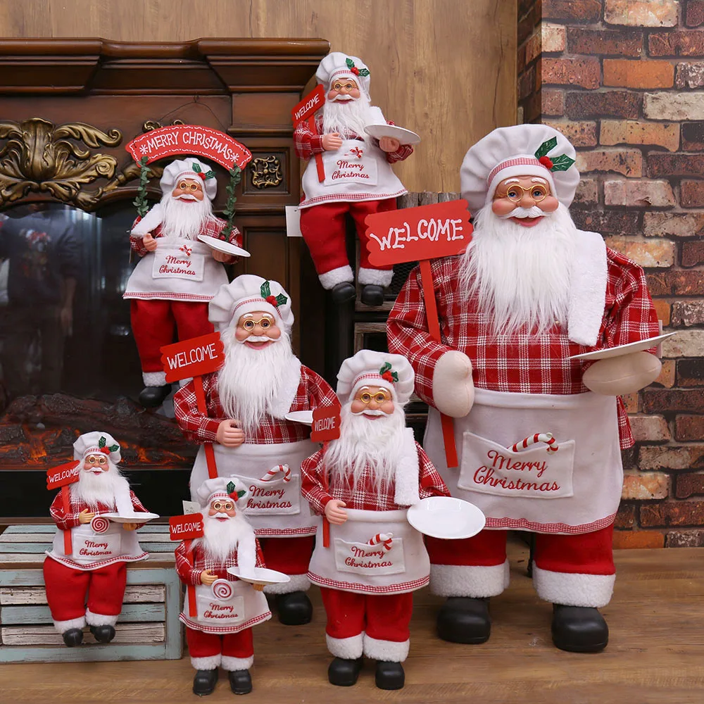 

2023 Christmas Decorations for Home Big Santa Claus Doll Children Xmas New Year Gift Christmas Tree Decor Wedding Party