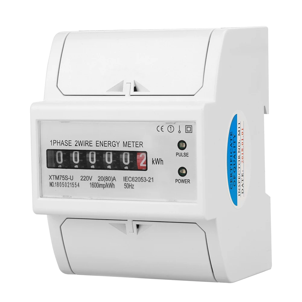 

220V Digital 1-Phase 2 Wire 4P DIN-Rail Electric Meter Electronic KWh Meter(15(60)A) KWh Meter KWh Meter KWh Meter KWh Meter