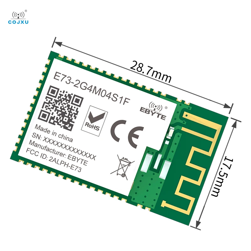 nRF52811 Беспроводной модуль BLE 5.1 E73-2G4M04S1F PCB/IPEX Антенна SMD Упаковка Низкое