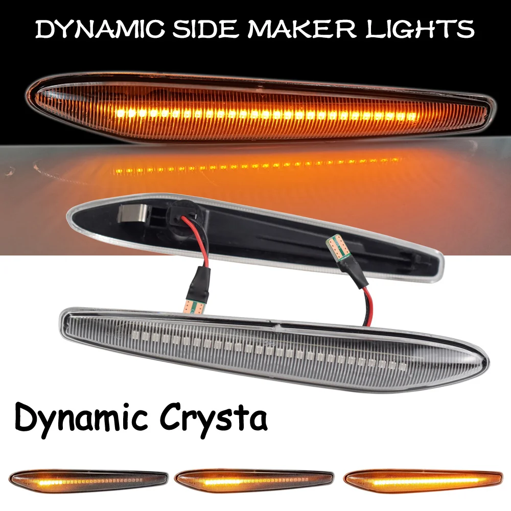 

2Pcs Dynamic Amber LED Side Marker Turn Signal Sequential Blinker Light For Alfa Romeo 159 Sportwagon Boera Spider Typ 939