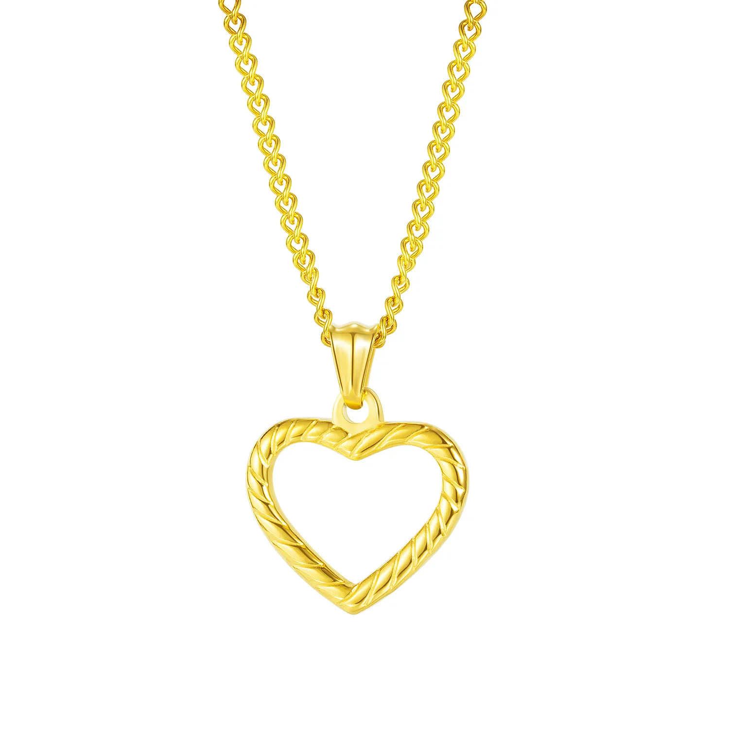 

New Simple Love Pendant Fashionable Versatile Light Luxury Stainless Steel Lady Necklace