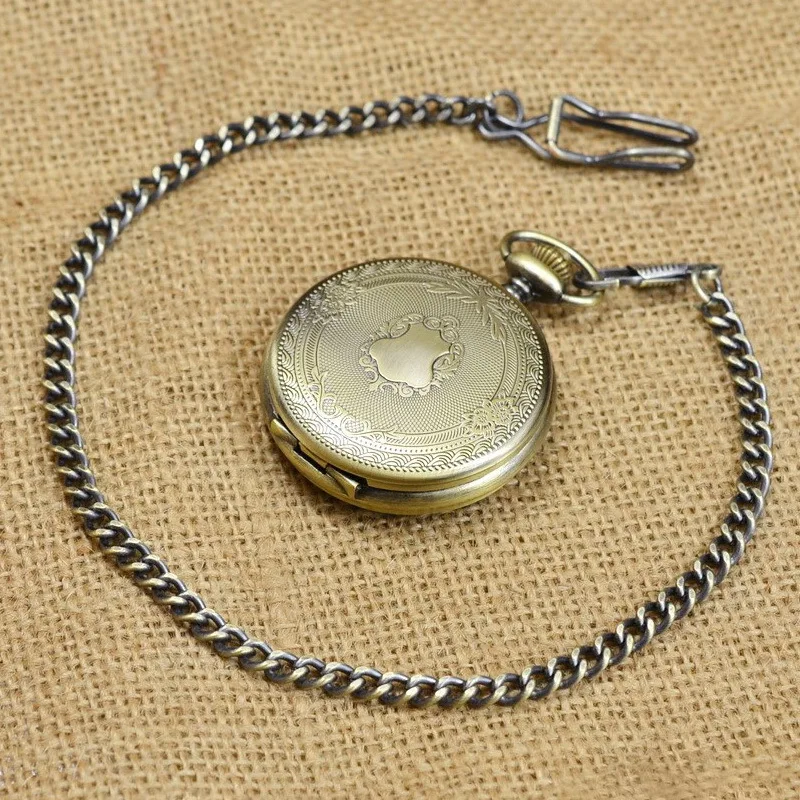 Luxury Mechanical Gold Carving Pocket Watch for Men Women Steampunk Flower Engraved Case Roman Numeral Fob Chain Pendant Clock