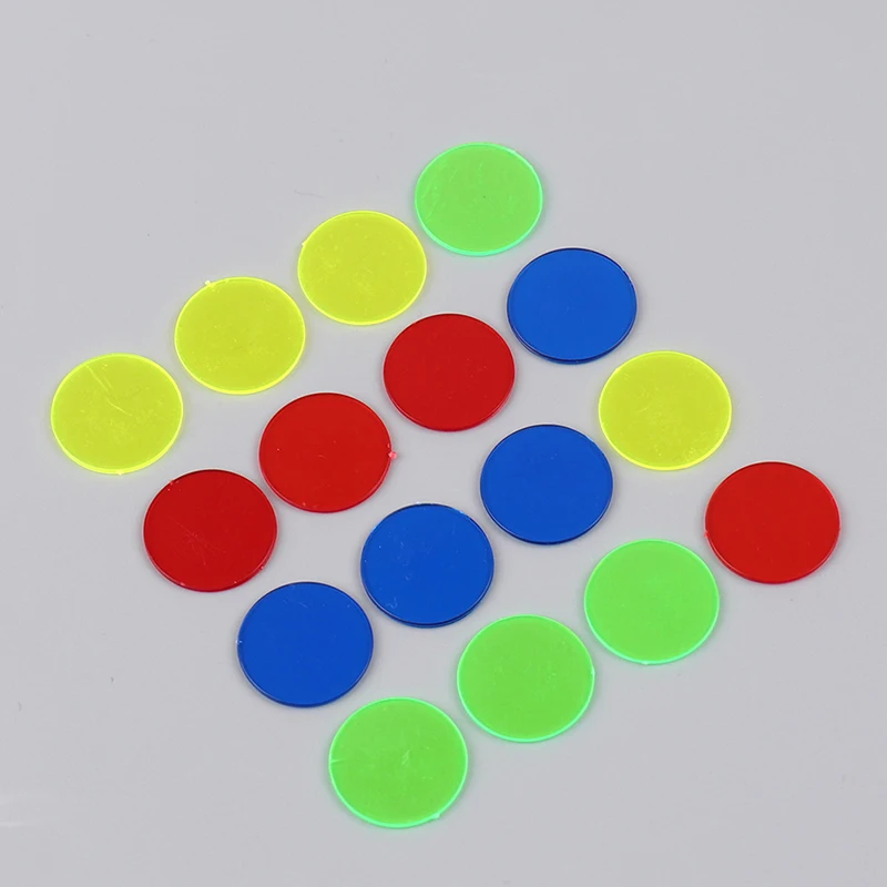 

100Pcs Montessori Learning Education Math Toys Learning Resources Color Plastic Coin Bingo Chip Children Kids Classroom Supplies