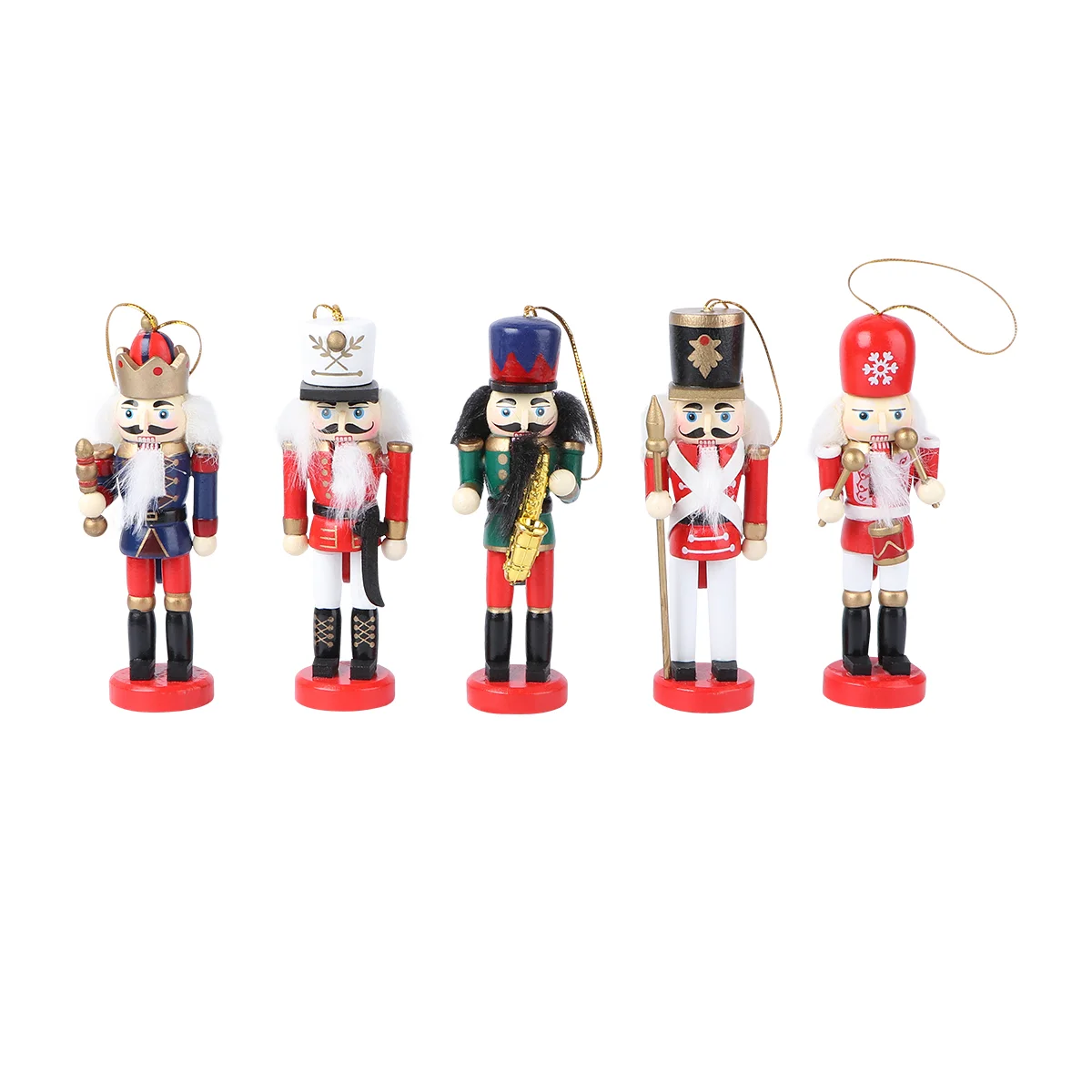 

Christmas Nutcracker Ornaments Tree Hanging Figures Wooden Soldier Xmasornament Wood Decor Holiday Figurines Nutcrackers
