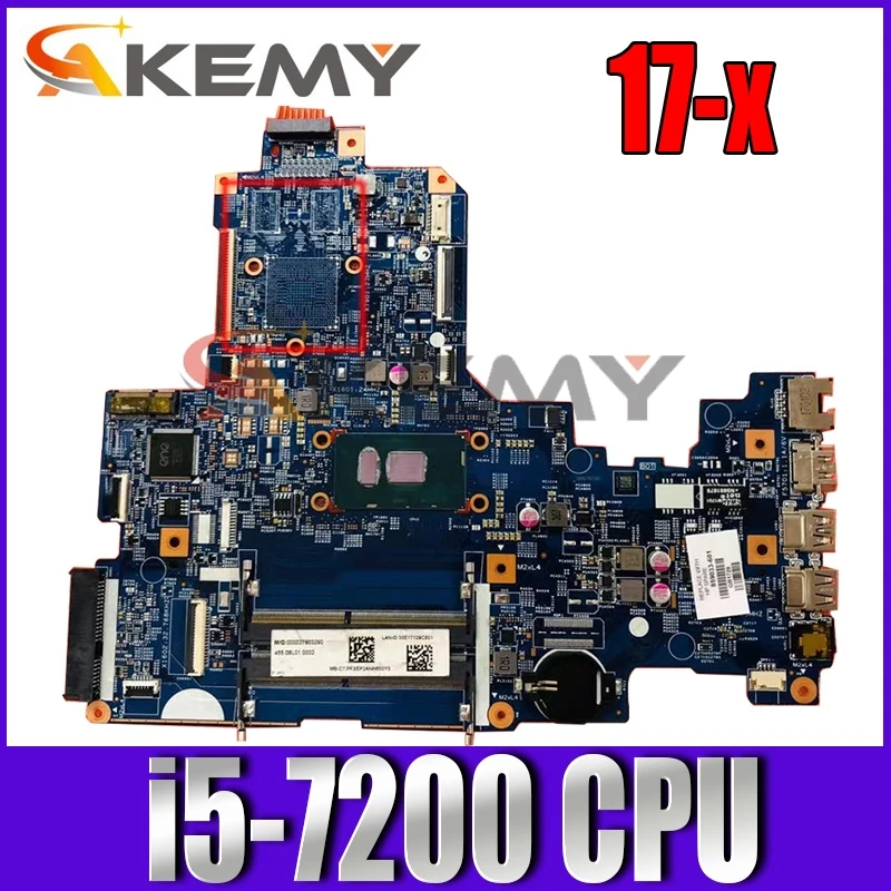 

Материнская плата для ноутбука hp 17-x 859033 601-001 i5-7200 448.08E01. 859033 0021-2, материнская плата DDR4, хорошо работает и выглядит Akemy