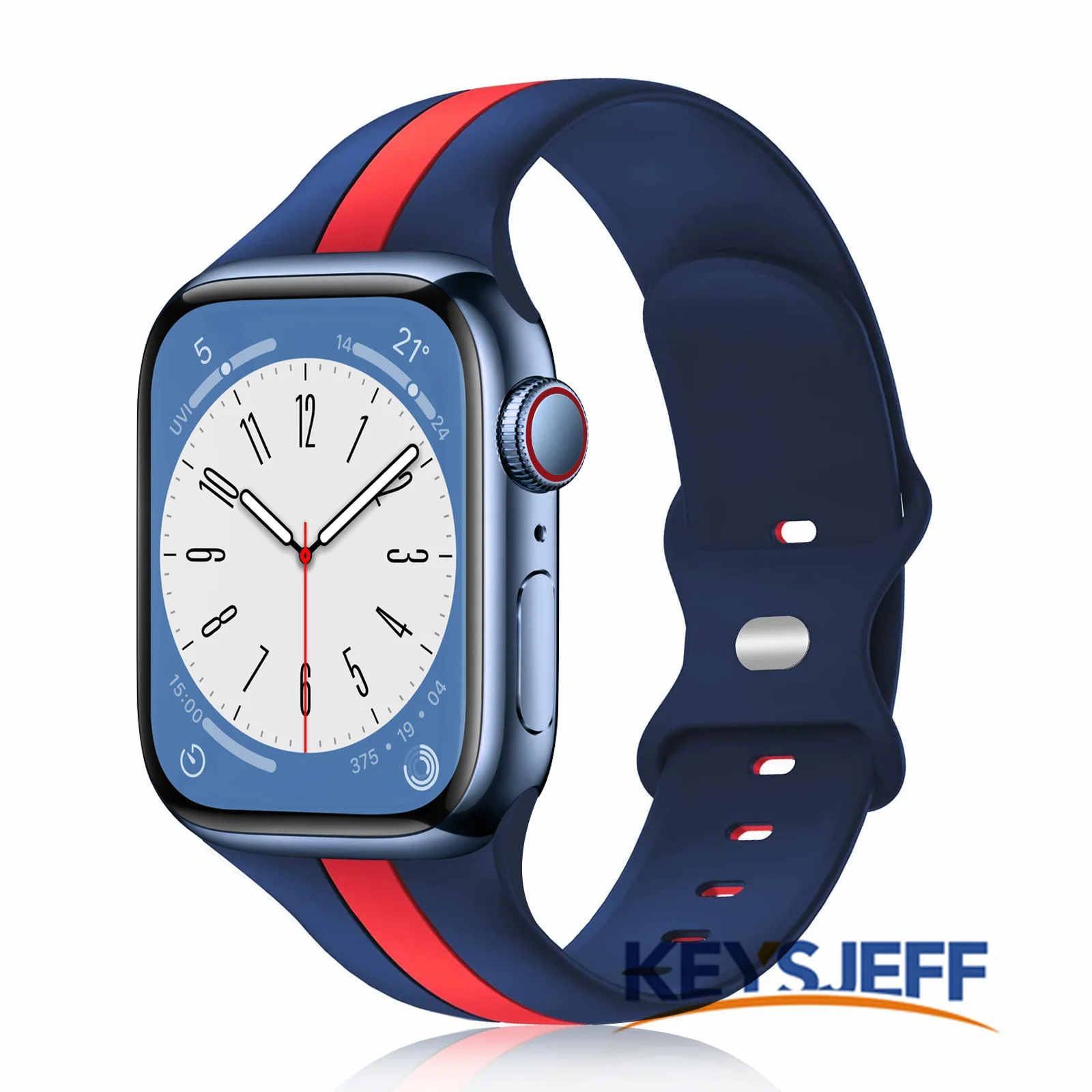 

Ремешок сменный из мягкого силикона для Iwatch Series 8/7/6/5/4, 45/44/41/40/49 мм