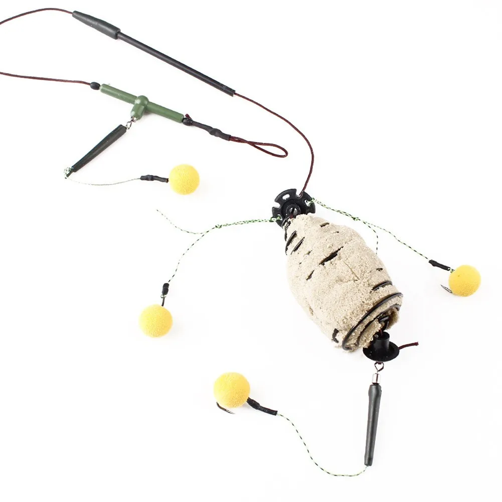 

Useful Fishing Bait Cage Line Group Carp Feeder Hook Sinking Accessories Black High Quality Nice Practical Best Brand New