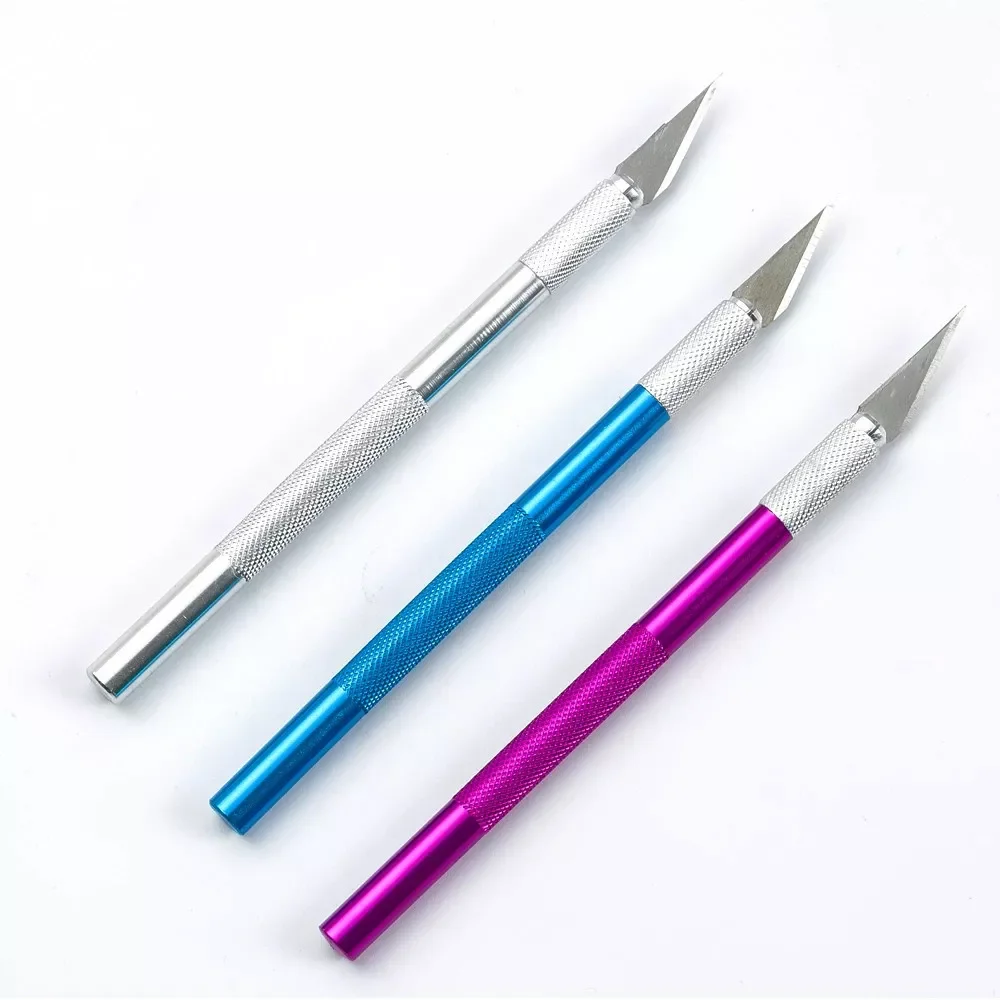 

Metal Scalpel Knife Tools Kit Non-Slip Precision Blades Mobile Phone Multi Purpose Repair Hand Tools For Manicure Salon