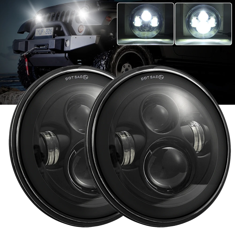 

7 inch Motorcycle LED Headlight 50W 6000K High Low Beam CREE LED Headlamp IP67 Waterproof Housing for Motorcycle SUV Off-Road