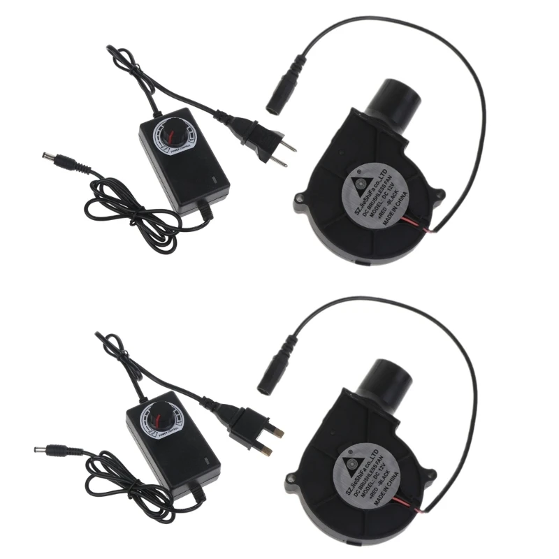 

50 фунтов, 12 В, вентилятор для барбекю, маленькая модель с источником питания с портом для сбора воздуха