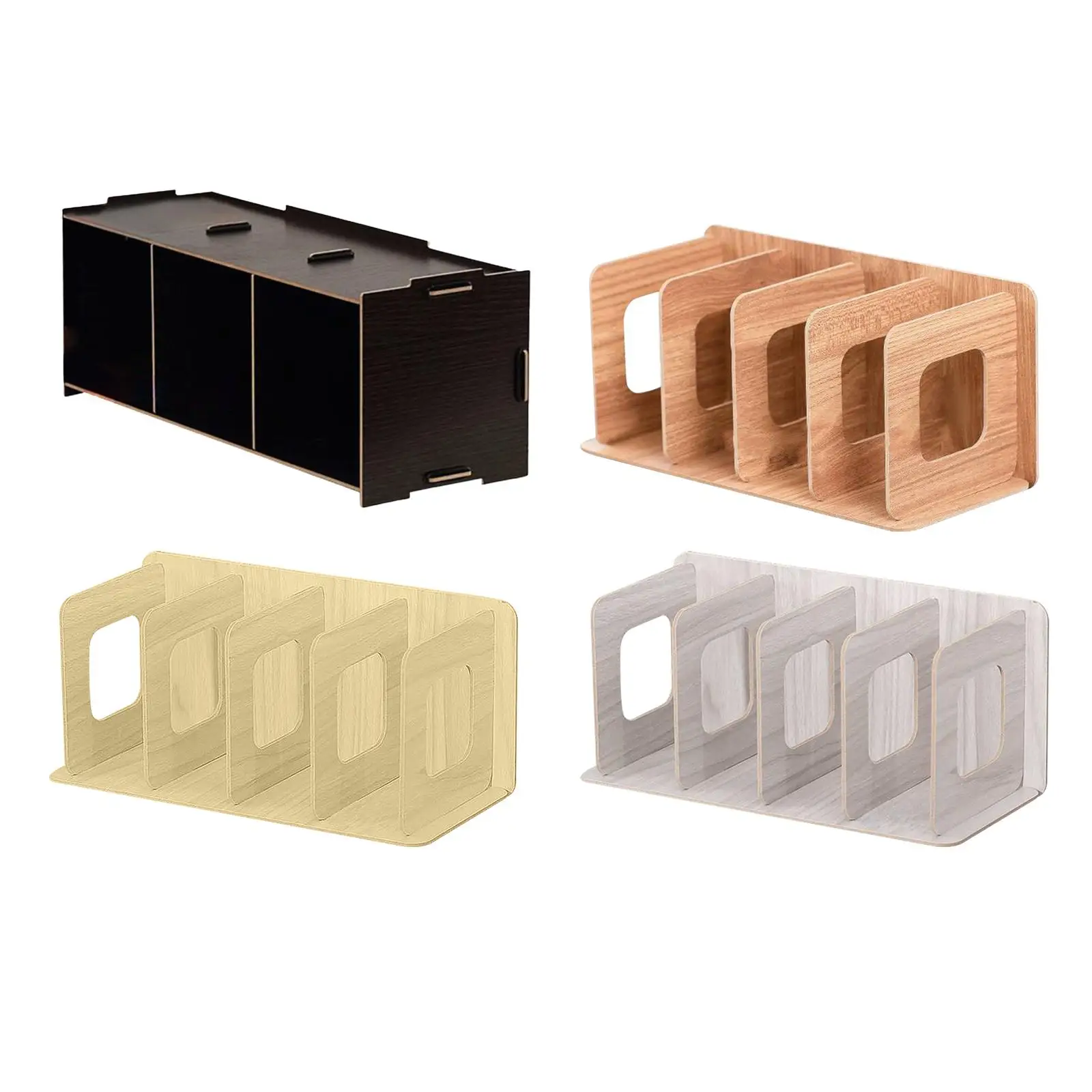 

Деревянная стойка для настольных блокнотов, держатель для альбомов, полка-органайзер, 4 отделения