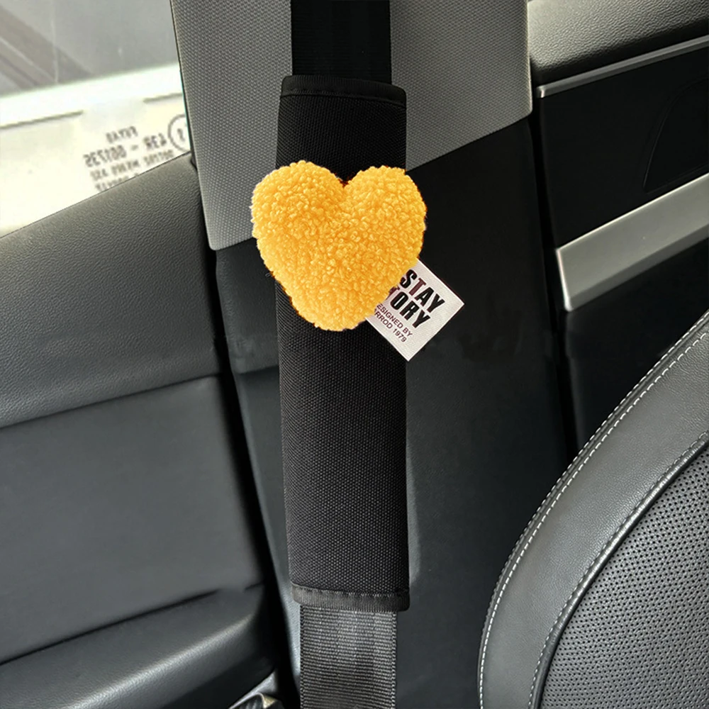 Фото Love Heart автомобильный Стайлинг чехол для ремня безопасности мягкая защита груди автомобильный ремень безопасности чехол для поддержки шеи подушка ремень безопасности №2
